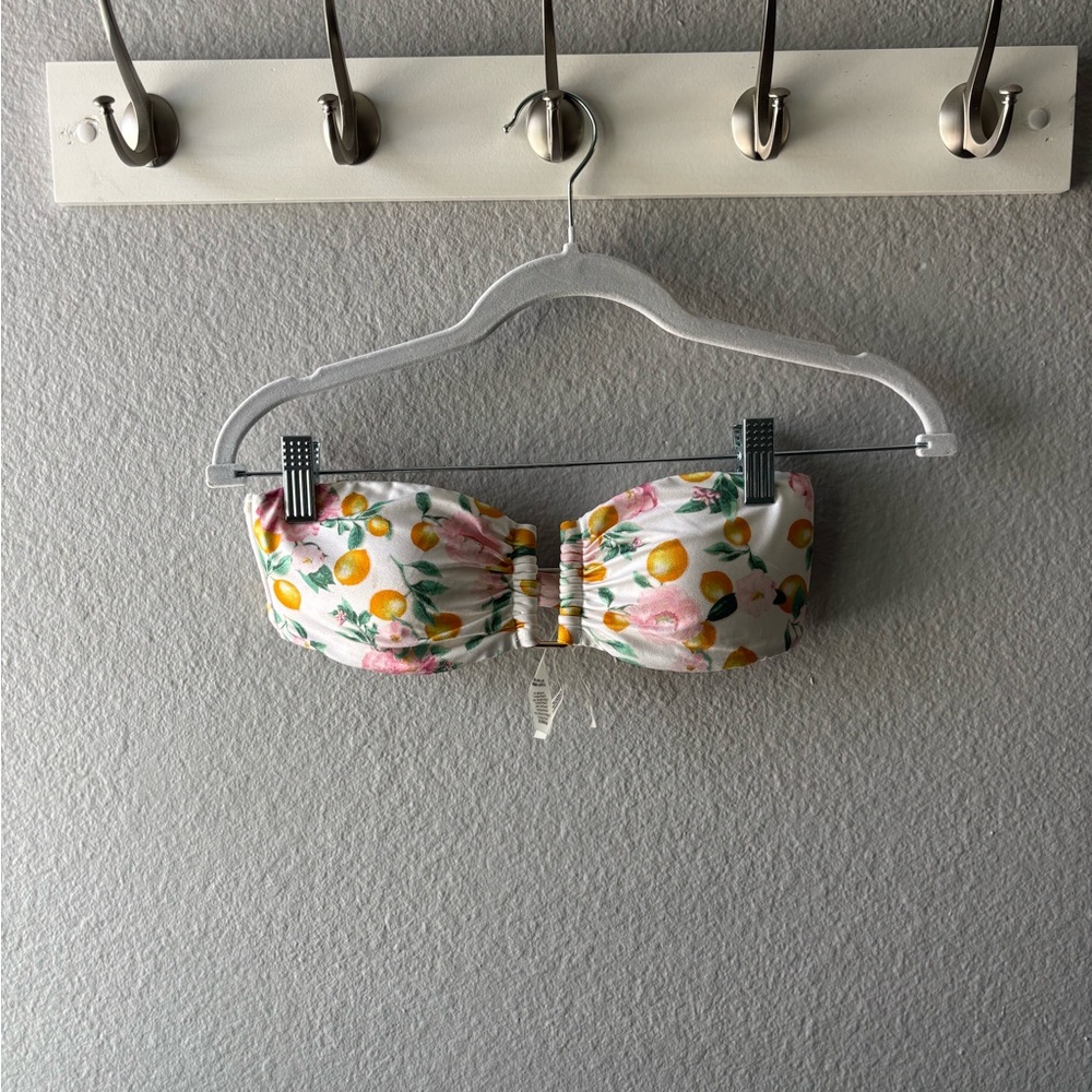 Victoria's Secret Pink and Yellow Floral Bikini Top